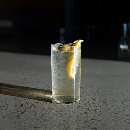 Dirty Martini Highball Cocktail