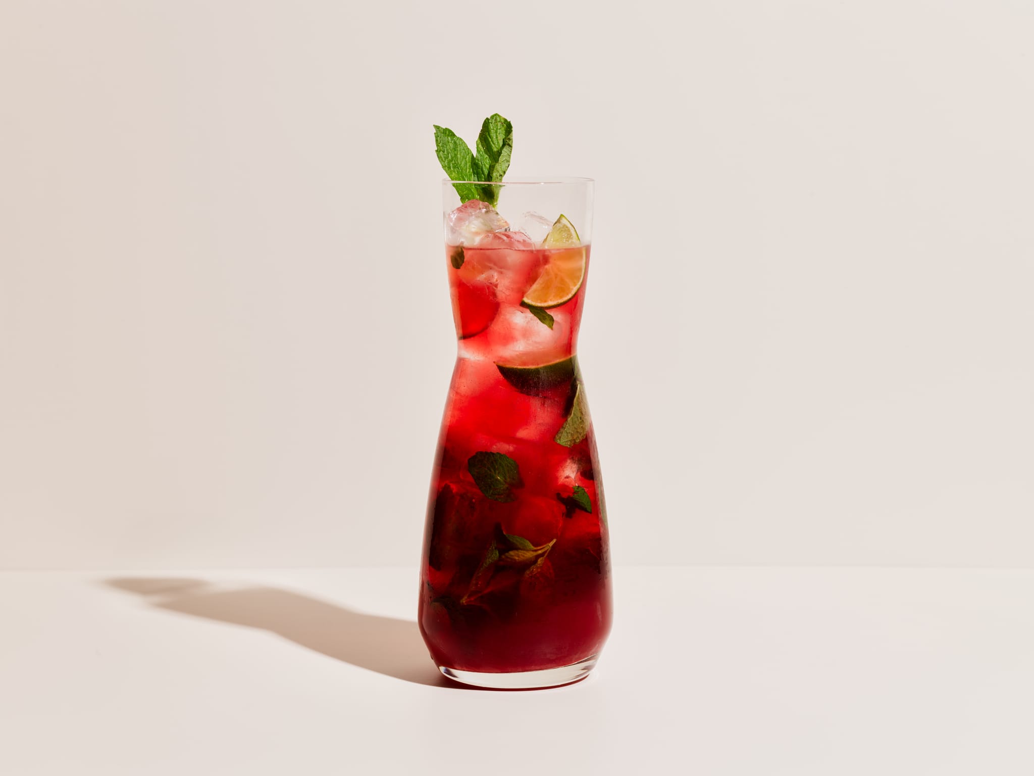 A carafe contains a Bloody Shiraz Gin shared cocktail.