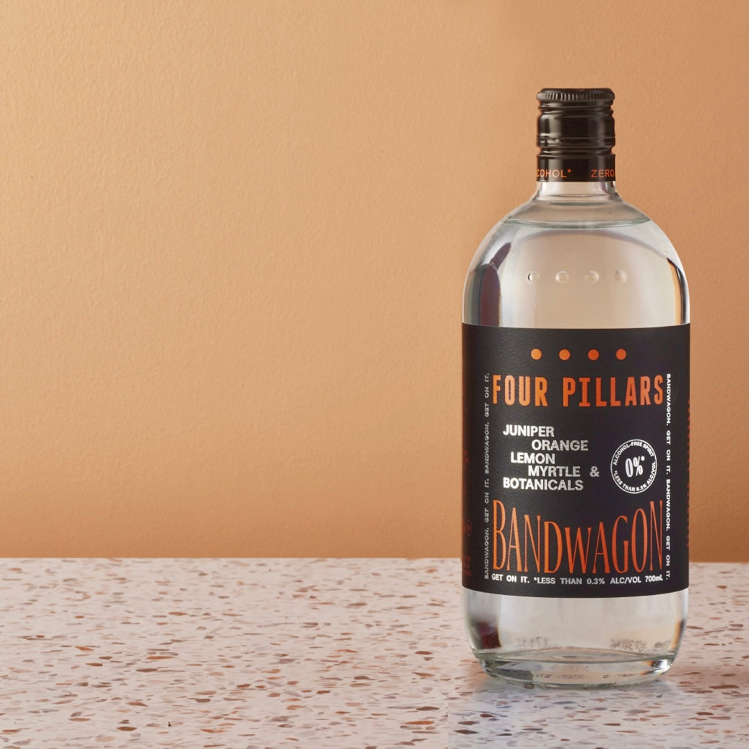 A Four Pillars Gin bottle of non-alcoholic Rare Dry Gin perfect for corporate gifting for those who love good tasting spirts with zero alcohol.